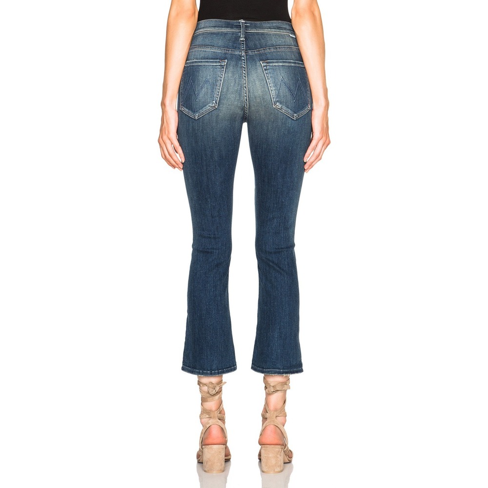 MOTHER The Insiderβ Crop High Rise Bootcut Double Trouble NWT Size 24 - Picture 9 of 9
